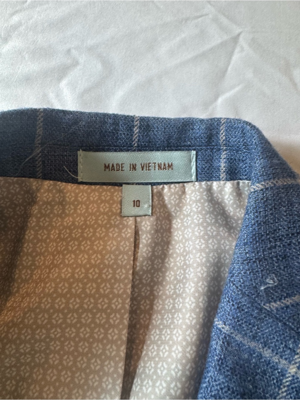 Class Club Modern Fit Blue Window Pane Blazer Size 10 boys - Picture 2 of 3